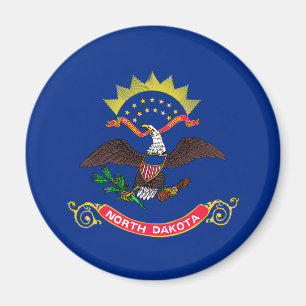 Imán Bandera del Estado de Dakota del Norte (Dakotan de