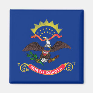 Imán Bandera del Estado de Dakota del Norte (Dakotan de