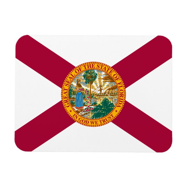 Imán Bandera del estado de Florida (Horizontal)