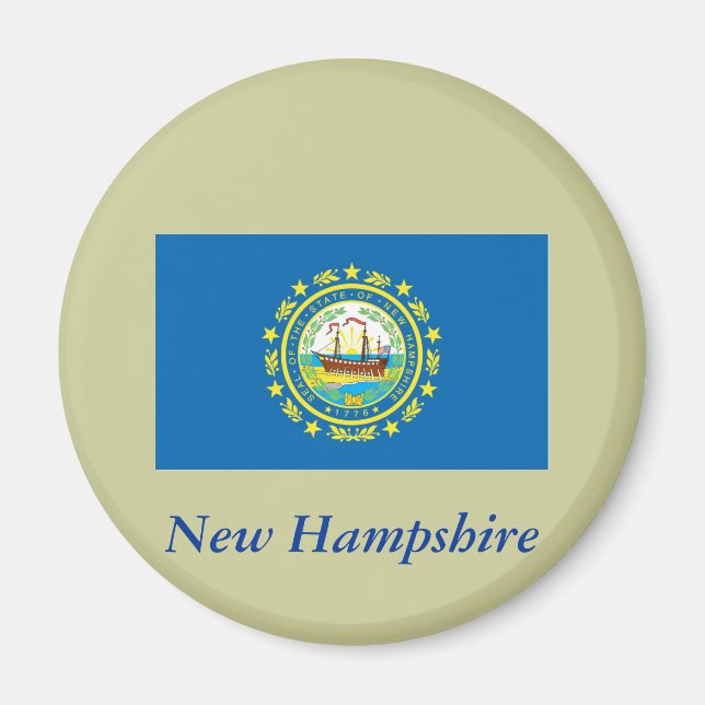 Imán Bandera del estado de Hampshire (Frente)