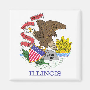 Imán Bandera del estado de Illinois