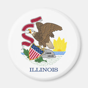 Imán Bandera del estado de Illinois