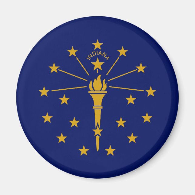 Imán Bandera del Estado de Indiana (Frente)