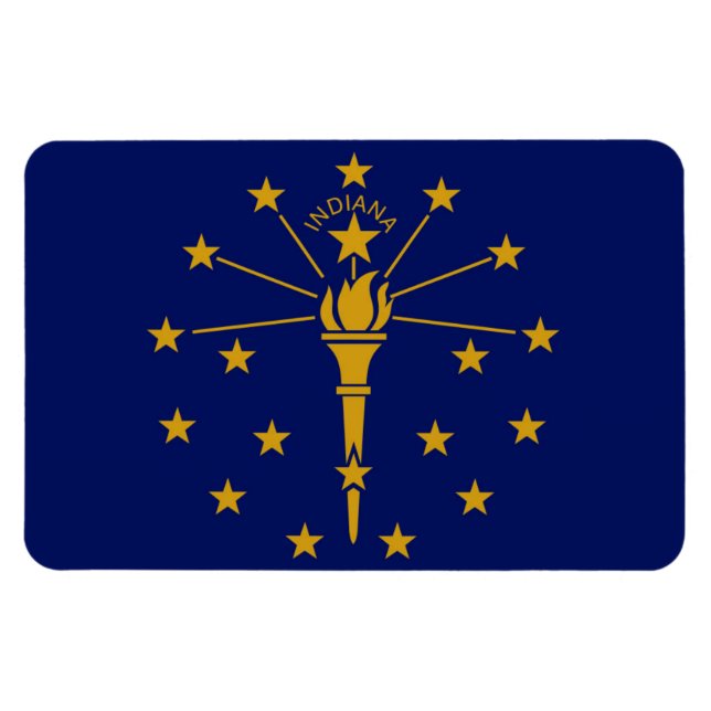 Imán Bandera del Estado de Indiana (Horizontal)