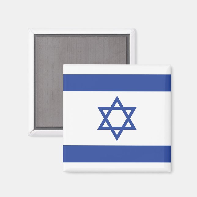 Imán Bandera del Estado de Israel, Estrella de David Ju (Anverso/Reverso)