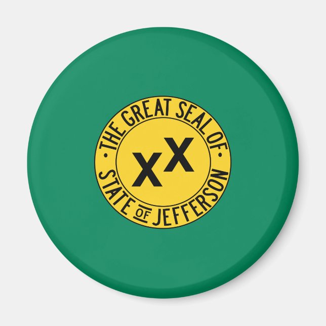 Imán Bandera del Estado de Jefferson propuesto en Estad (Frente)