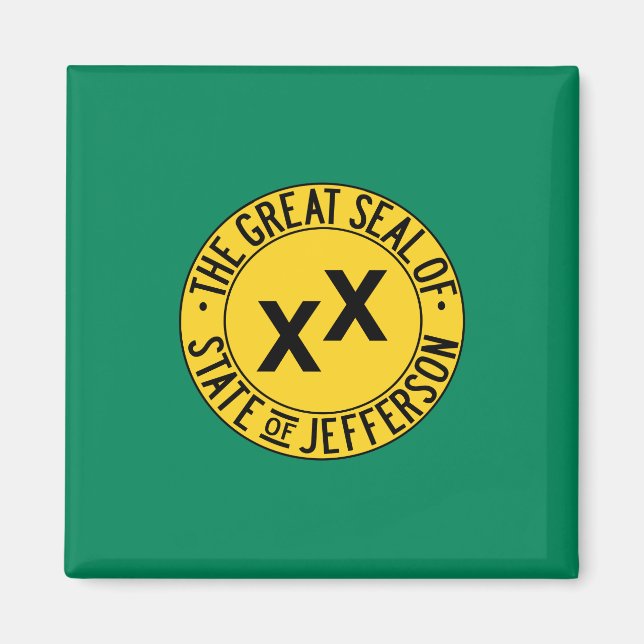Imán Bandera del Estado de Jefferson propuesto en Estad (Frente)