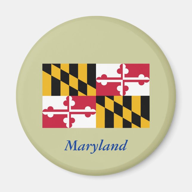 Imán Bandera del Estado de Maryland (Frente)