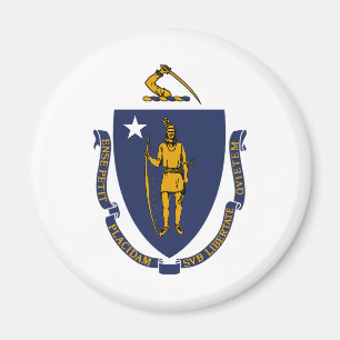 Imán Bandera del estado de Massachusetts