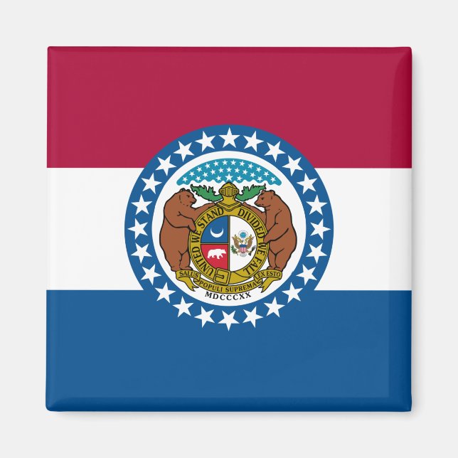 Imán Bandera del Estado de Misuri (Frente)