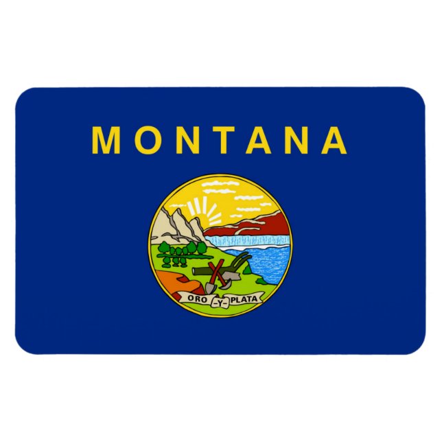 Imán Bandera del estado de Montana (Horizontal)