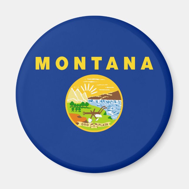 Imán Bandera del estado de Montana (Frente)