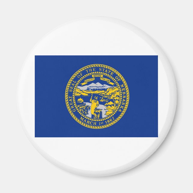 Imán Bandera del Estado de Nebraska (Frente)