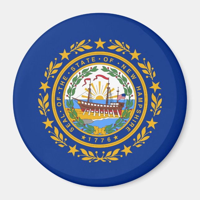 Imán Bandera del Estado de New Hampshire (Frente)