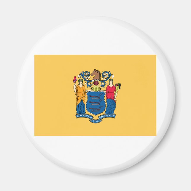 Imán Bandera del Estado de Nueva Jersey (Frente)