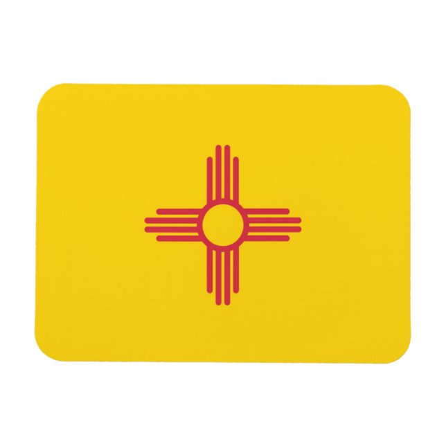 Imán Bandera del Estado de Nuevo México, Estados Unidos (Horizontal)