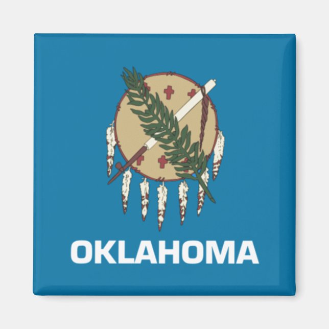 Imán bandera del estado de Oklahoma (Frente)