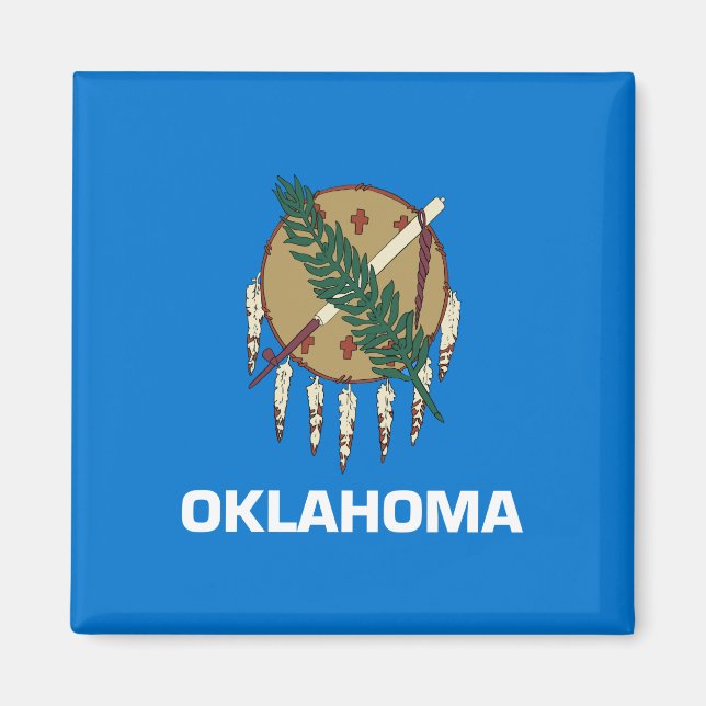 Imán Bandera del estado de Oklahoma (Frente)
