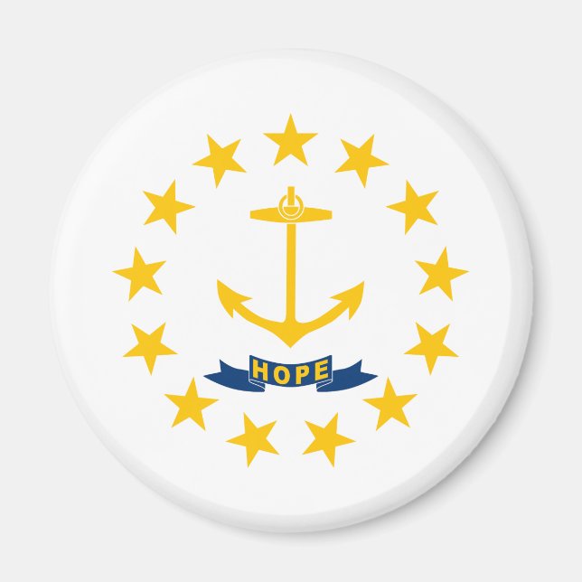 Imán Bandera del estado de Rhode Island (Frente)