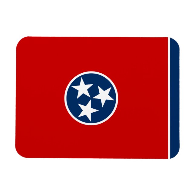 Imán Bandera del estado de Tennessee (Horizontal)