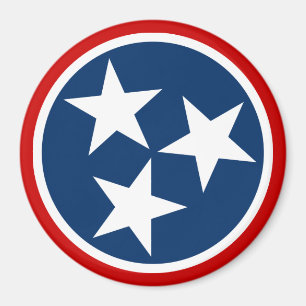 Imán Bandera del Estado de Tennessee Azul Estrellas Bla
