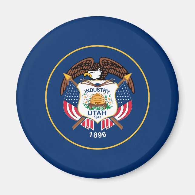 Imán Bandera del Estado de Utah (Frente)