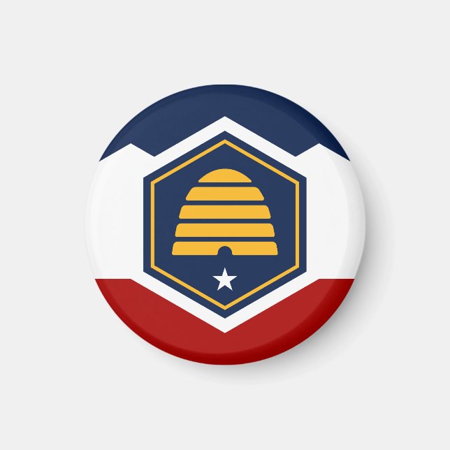 Imán Bandera del Estado de Utah Estados Unidos (Frente)