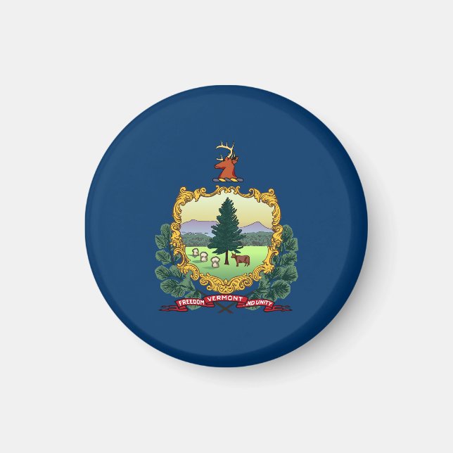 Imán Bandera del estado de Vermont (Frente)