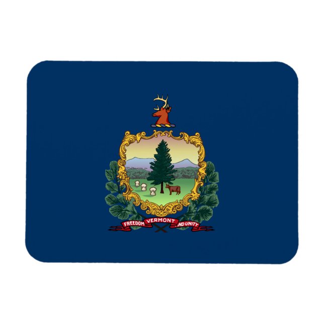 Imán Bandera del Estado de Vermont (Horizontal)
