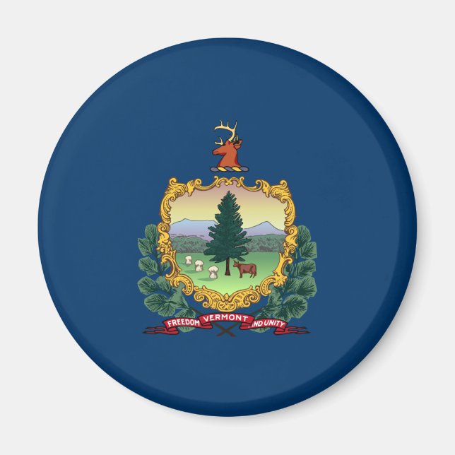 Imán Bandera del Estado de Vermont (Frente)