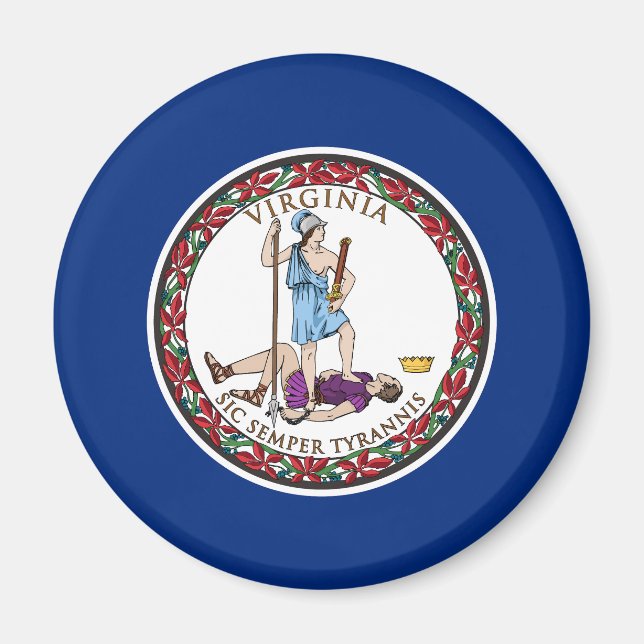 Imán Bandera del Estado de Virginia (Frente)