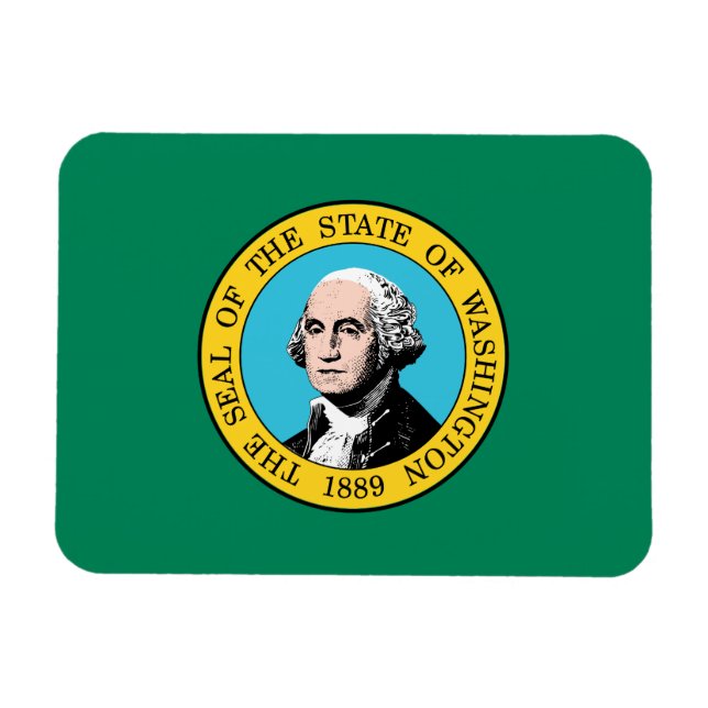 Imán Bandera del Estado de Washington (Horizontal)