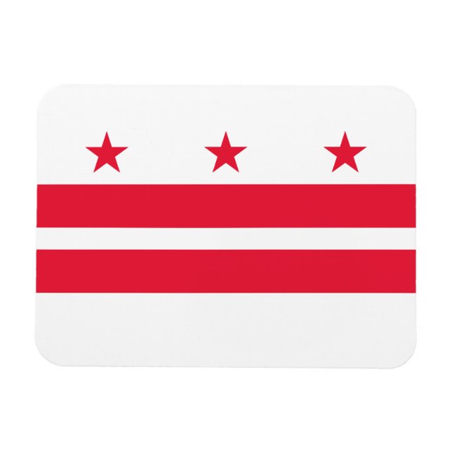 Imán Bandera del estado de Washington DC (Horizontal)