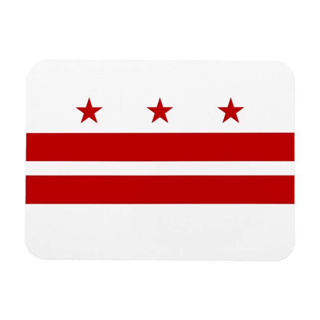 Imán Bandera del estado de Washington DC (Horizontal)