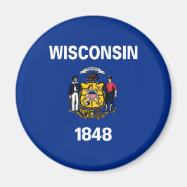 Imán Bandera del Estado de Wisconsin