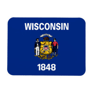 Imán Bandera del estado de Wisconsin