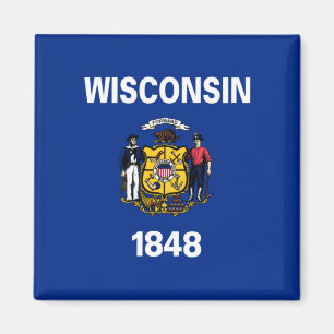 Imán Bandera del Estado de Wisconsin