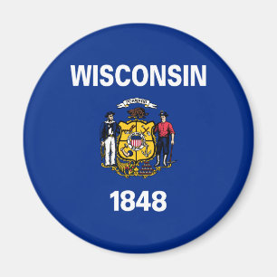 Imán Bandera del estado de Wisconsin