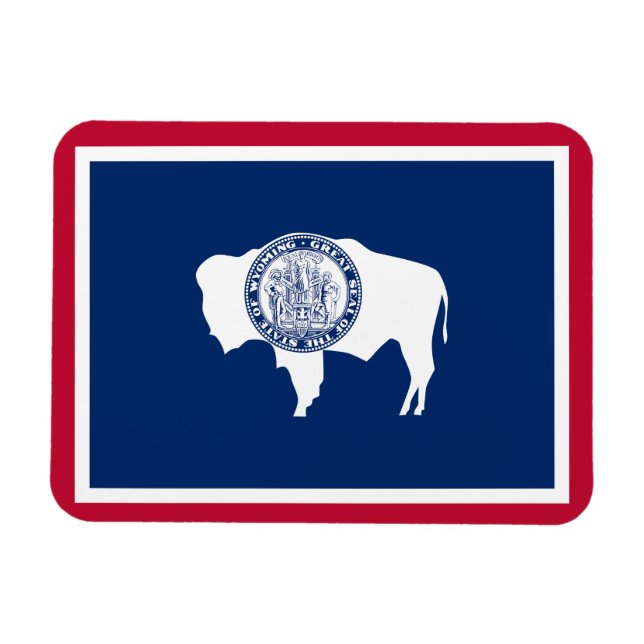 Imán Bandera del estado de Wyoming (Horizontal)