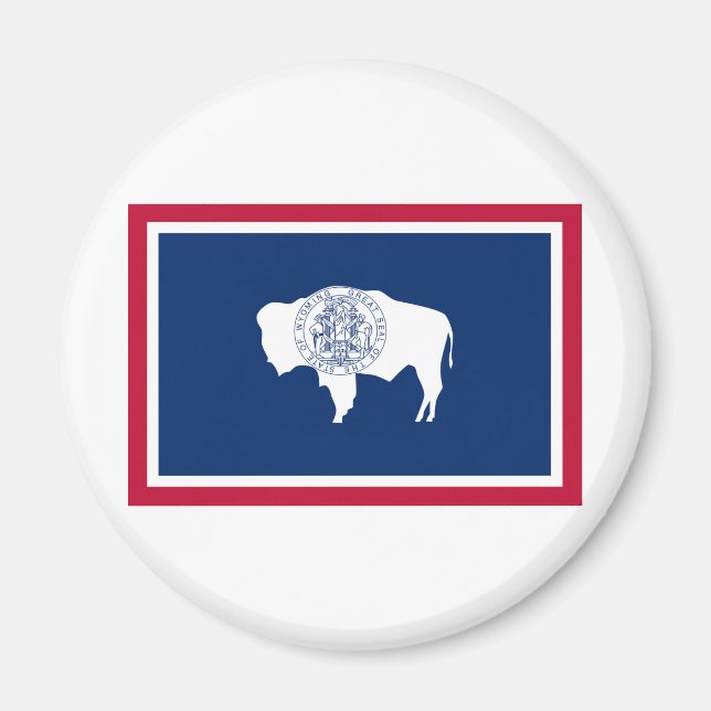 Imán Bandera del estado de Wyoming (Frente)