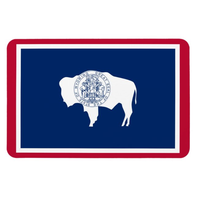 Imán Bandera del estado de Wyoming (Horizontal)