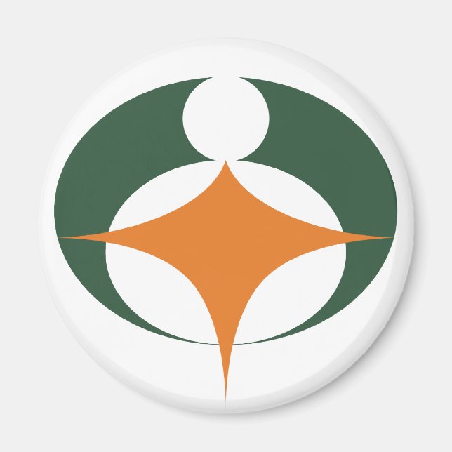 Imán Bandera del Koga, Shiga, Japón (Frente)