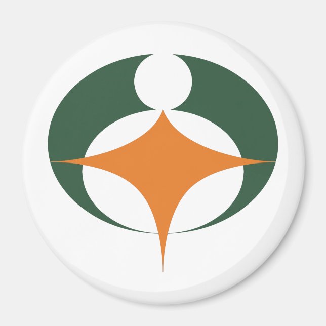 Imán Bandera del Koga, Shiga, Japón (Frente)