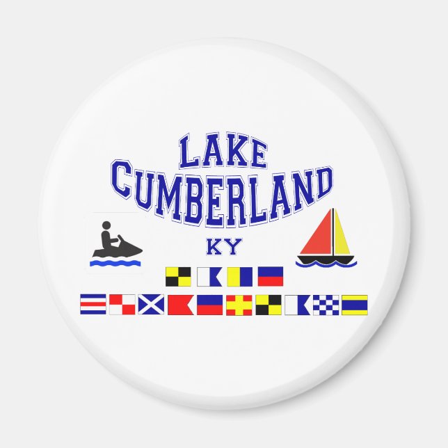Imán Bandera del lago Cumberland KY (Frente)