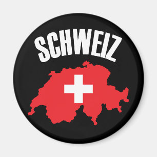 Imán Bandera del mapa de Suiza de Schweiz