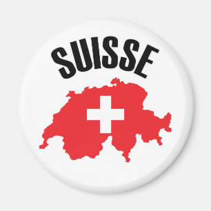 Imán Bandera del mapa de Suiza de Suisse