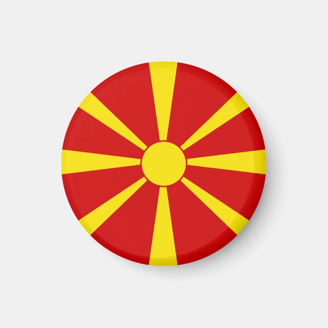 Imán Bandera del Norte de Macedonia (Frente)