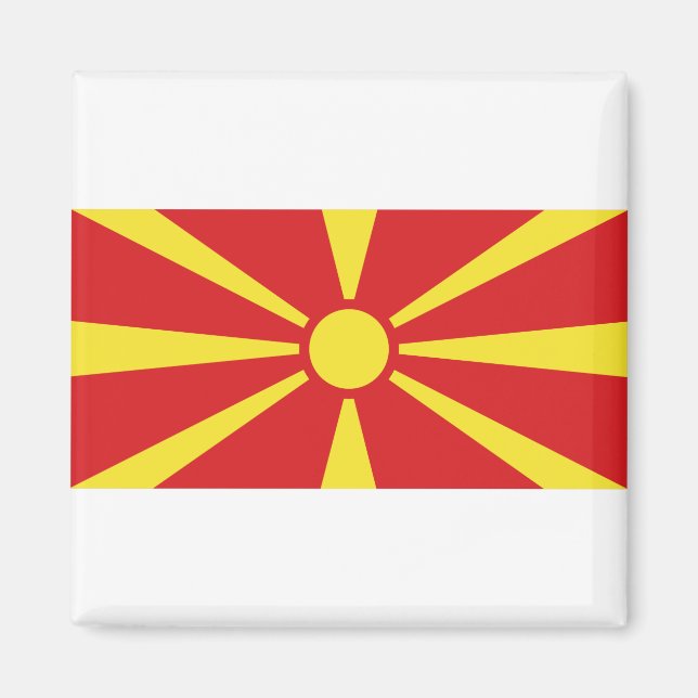 Imán Bandera del Norte de Macedonia (Frente)