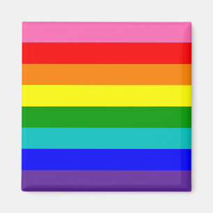 Imán Bandera del Orgullo Arcoíris de Ocho Franjas