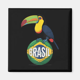 Imán Bandera del Orgullo de Brasil Toucan Brasil Balón 